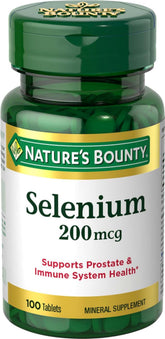 Nature's Bounty Selenium 200 mcg 100 tablets hero image