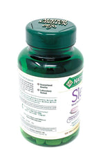 Nature's Bounty Sleep3 amber bottle closeup showing dosage and packaging.