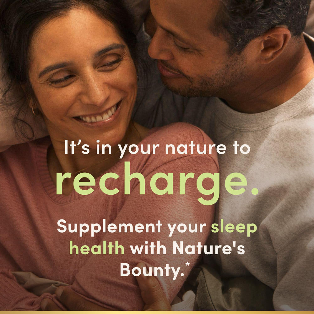 Nature's Bounty Sleep3 L-Theanine capsule emphasizing calm and relaxation