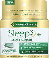 Nature's Bounty Sleep3+ Stress Support packaging 56-count