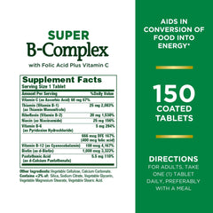 Close-up of Nature's Bounty Super B-Complex tablets