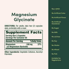 Nature’s Bounty magnesium glycinate bottle in kitchen setting for daily wellness