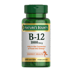 Nature's Bounty Vitamin B12 1000 mcg bottle - front view