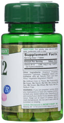 Bottle with Nature's Bounty Vitamin B-12 packaging