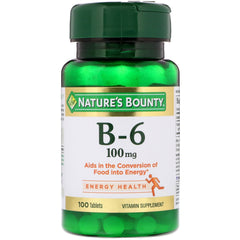 Nature's Bounty Vitamin B6 100 mg - 100 tablets (pack of 4)