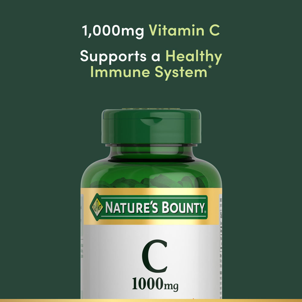 Ingredients panel for Nature's Bounty Vitamin C 1000mg caplets