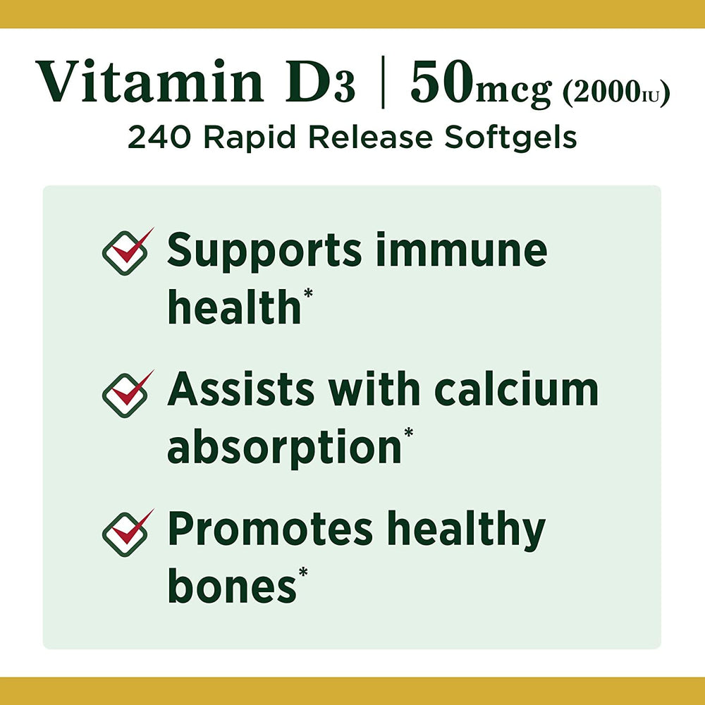 Close-up of Vitamin D3 softgels capsules