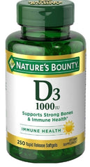 Nature's Bounty Vitamin D3 1000 IU Rapid Release Softgels bottle