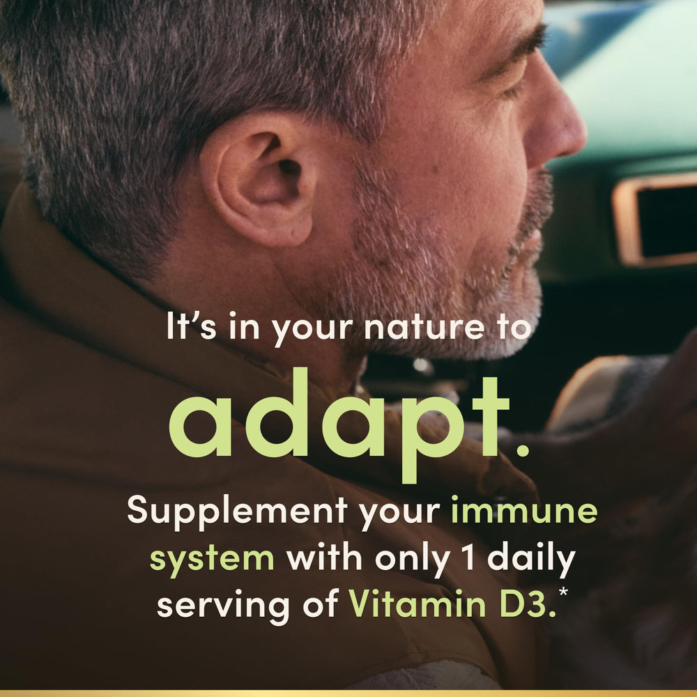 Nature's Bounty Vitamin D3 5000 IU supporting immune health