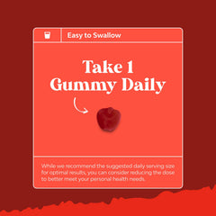 Natures Craft gummy in hand demonstrating recommended serving size and portability
