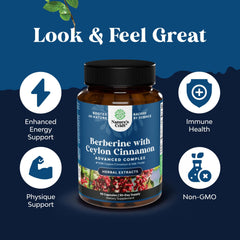 Natures Craft Balancing Berberine Ceylon Cinnamon ingredient emphasizes flavor-friendly support.