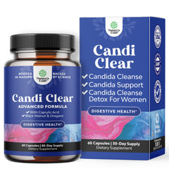 Natures Craft Candi-Clear bottle front showing label for gut detox support.