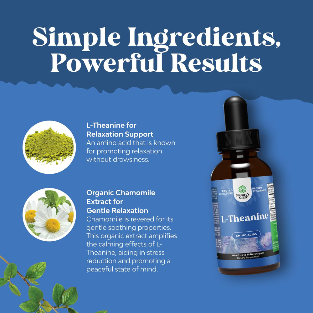 Chamomile extract accompanying L-Theanine drops