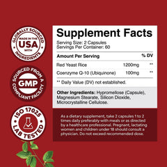 Nature's Craft Red Yeast Rice with CoQ10 capsules close-up showing texture