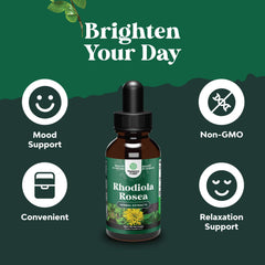 Natures Craft Rhodiola tincture drops in a glass vial for stress relief rituals