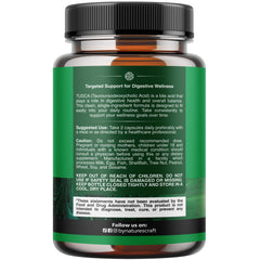 Natures Craft Tudca bottle label highlights high-purity TUDCA for bile salt balance.