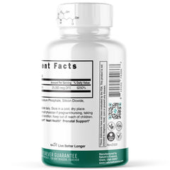 Bottle label highlighting 5-MTHF 15mg per serving