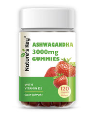 Front view of Nature's Key Ashwagandha Gummies 120 count
