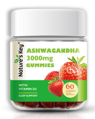 Nature's Key Ashwagandha Gummies bottle with strawberry flavor
