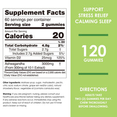Back packaging view of Nature's Key Ashwagandha Gummies