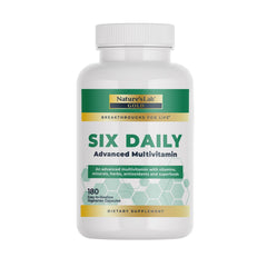 Nature's Lab Gold Six Daily Advanced Multivitamin bottle and 180 capsules