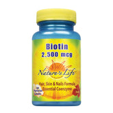 Nature's Life Biotin 2500mcg bottle
