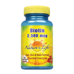 Nature's Life Biotin 2500mcg bottle