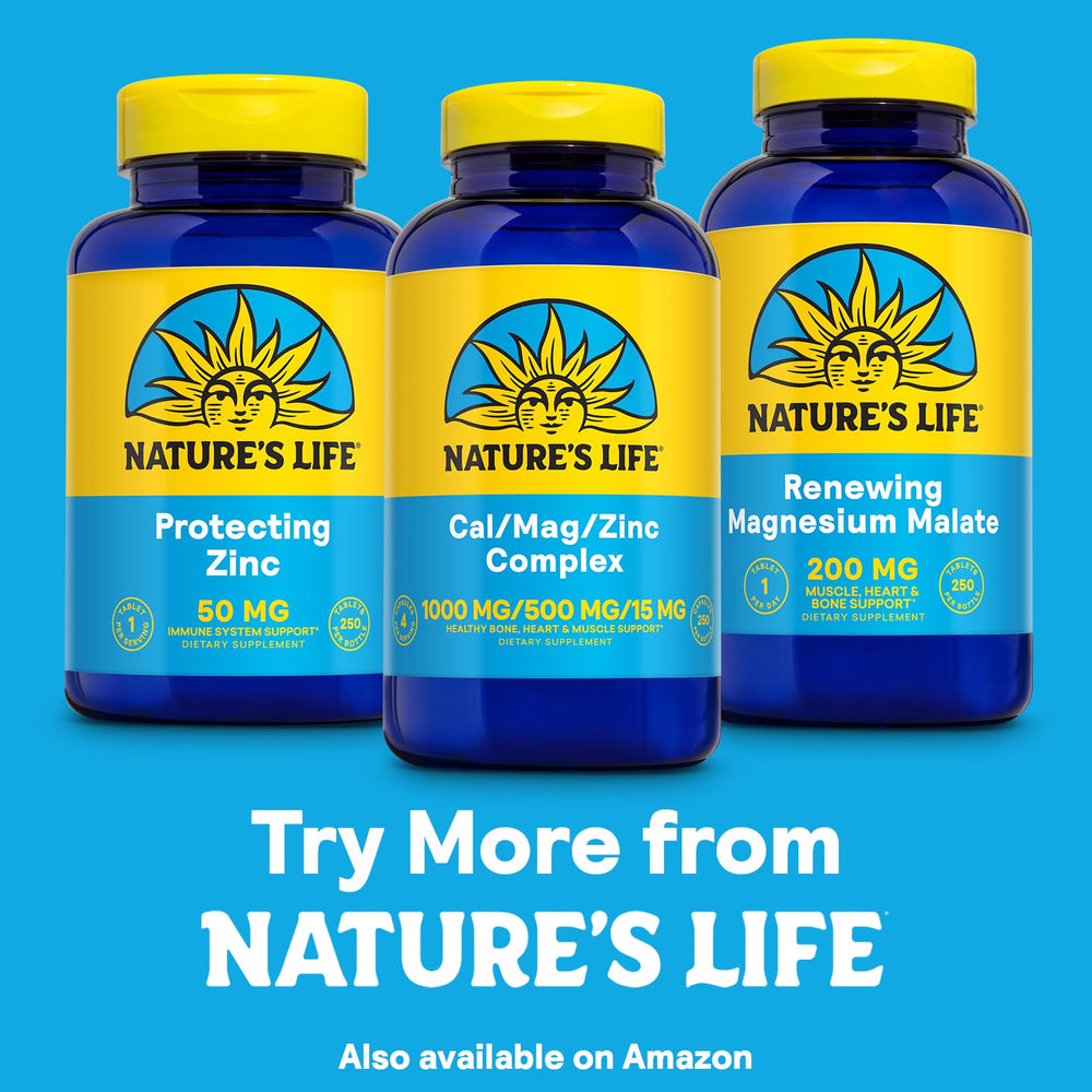 60-day guarantee seal for NATURE'S LIFE Cal Mag Zinc Complex