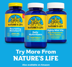 Front-facing packaging of Nature's Life Daily Multivitamin with 90 servings