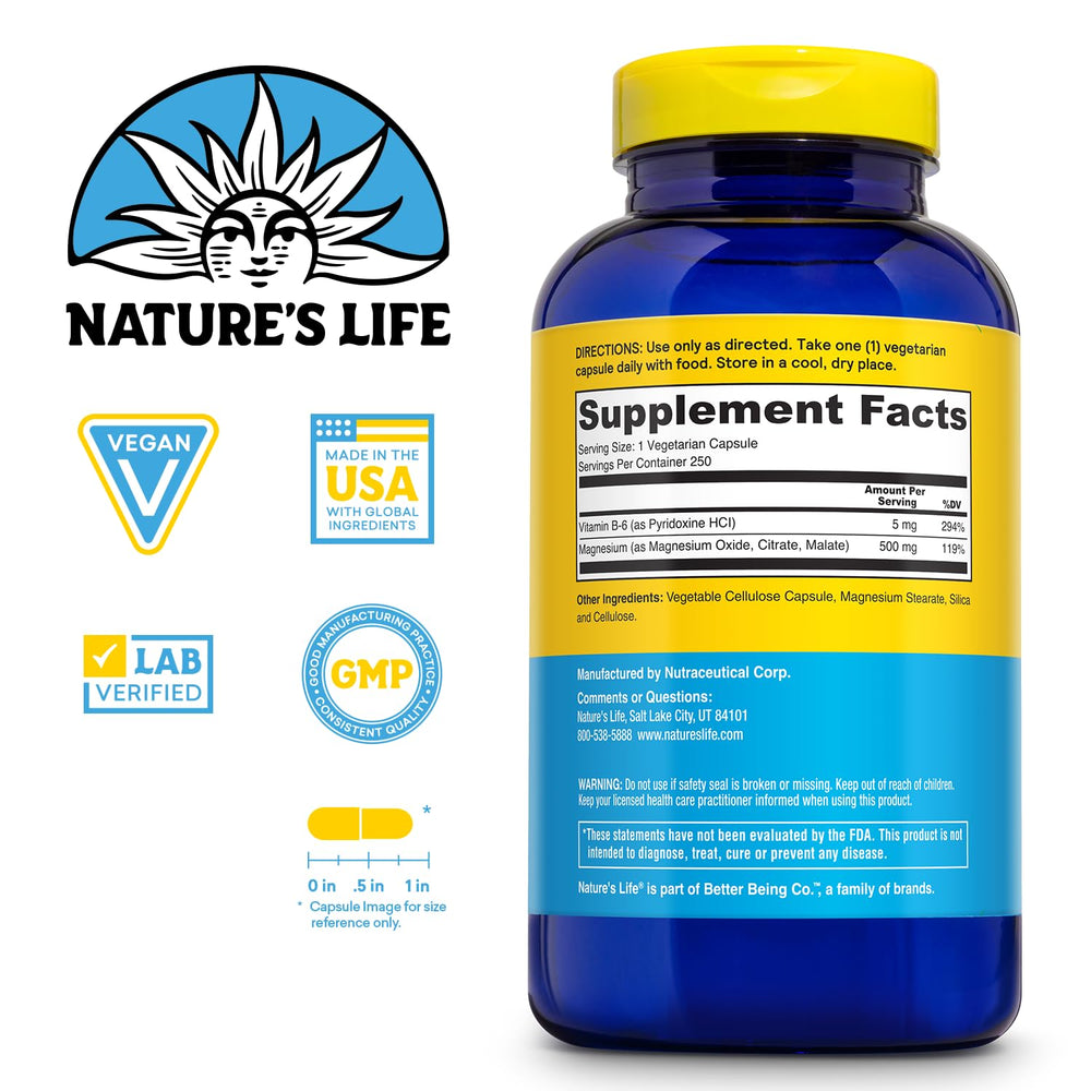 Close-up of vegetarian magnesium capsules