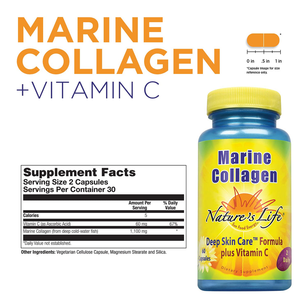 Two-capsule serving size providing 1,100 mg marine collagen