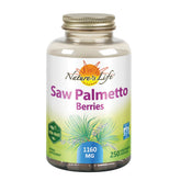 Nature's Life Saw Palmetto Berries 1160 mg bottle and label