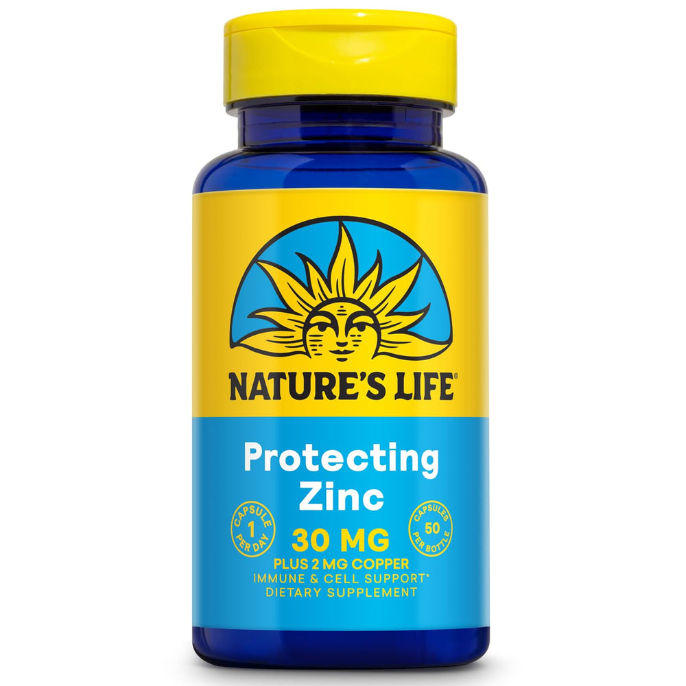 Nature's Life Zinc Picolinate 30mg plus 2mg copper bottle