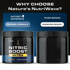 Nature’s NutriWave Nitric Boost Ultra USA-made GMP label for quality assurance