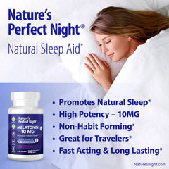 Close-up of bottle label showing 10 mg melatonin and berry flavor