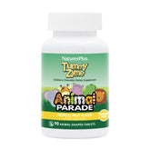 Natures Plus Animal Parade Tummy Zyme packaging featuring 90 animal-shaped tablets