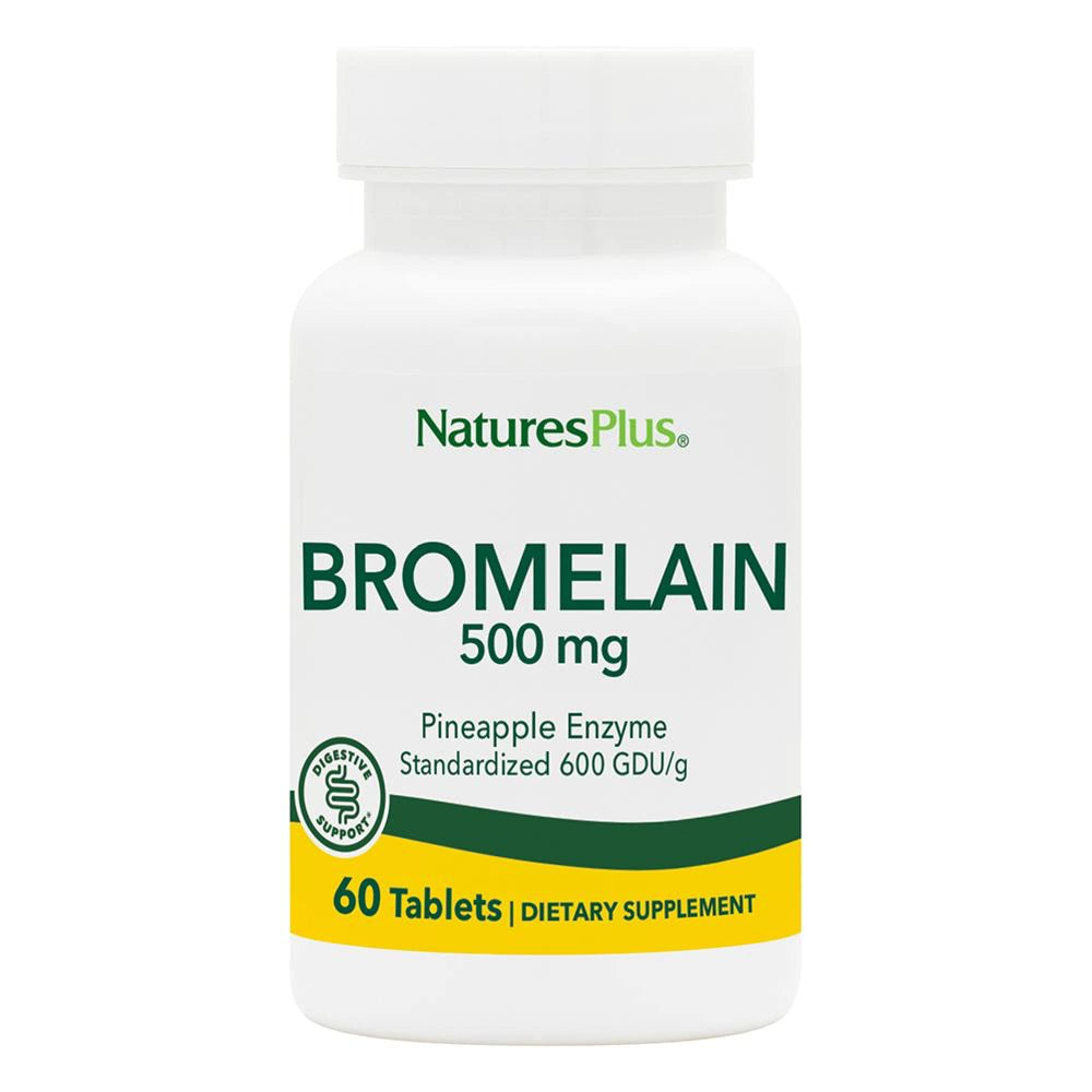 Natures Plus Bromelain 500 mg vegetarian tablets - hero image