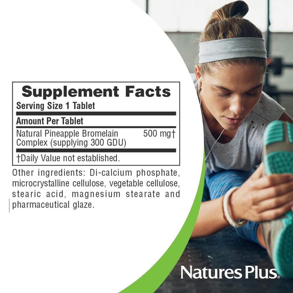 Daily use of Natures Plus Bromelain 500 mg tablets