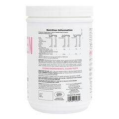 Back panel showing supplement facts for Natures Plus Collagen Peptides Berry Lemonade