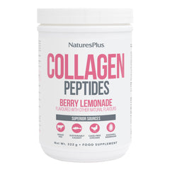 Front view of Natures Plus Collagen Peptides Berry Lemonade 0.8 lb powder
