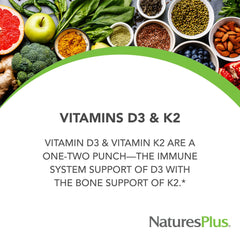 D3 & K2 vitamin combination supporting immune function
