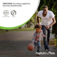 Bottle back label with supplement facts and ingredients