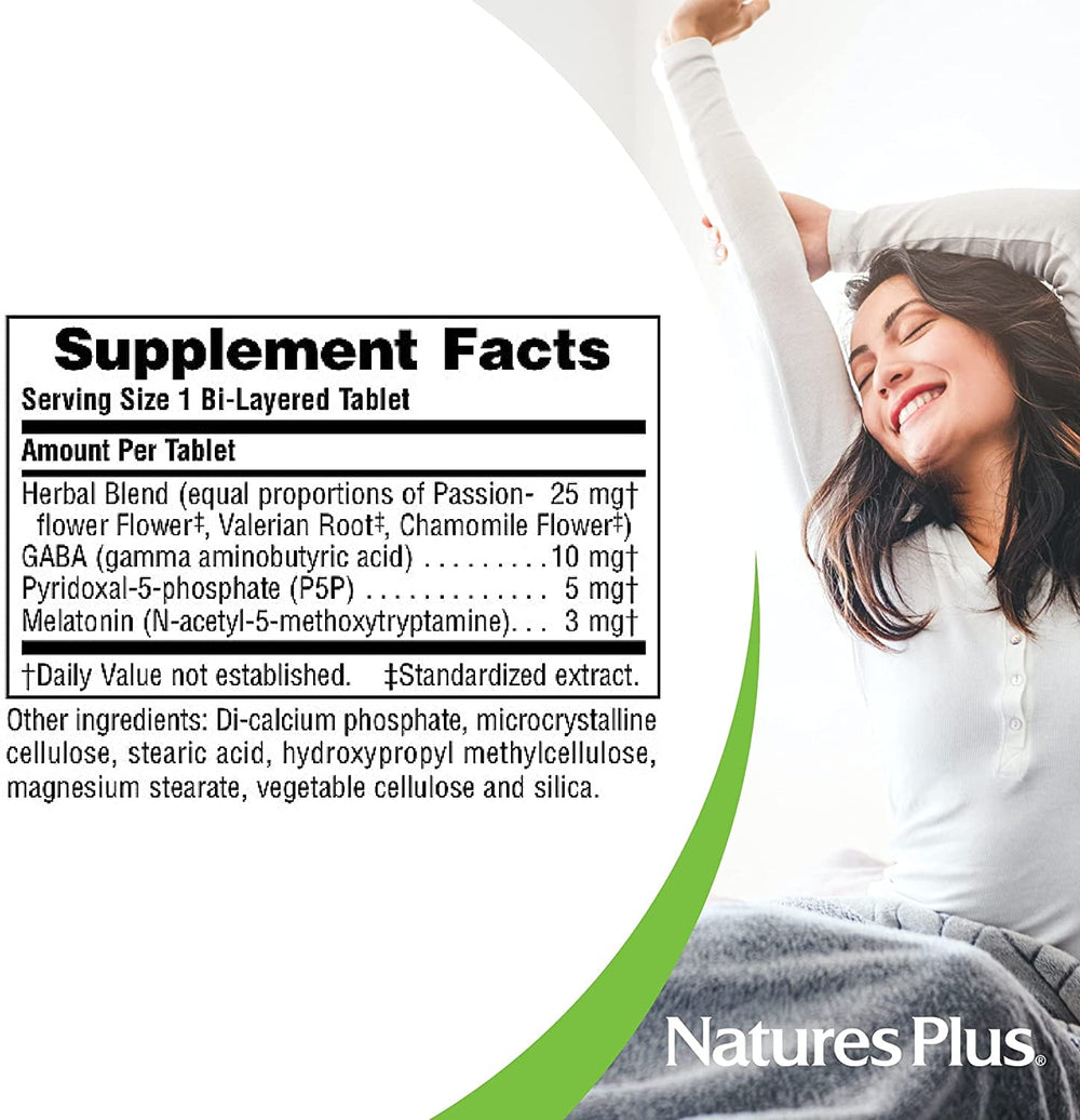 Close-up of bi-layered melatonin tablet showcasing dual-release layers