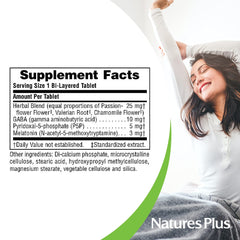 Product packaging and ingredients highlighting natural, herbal blend