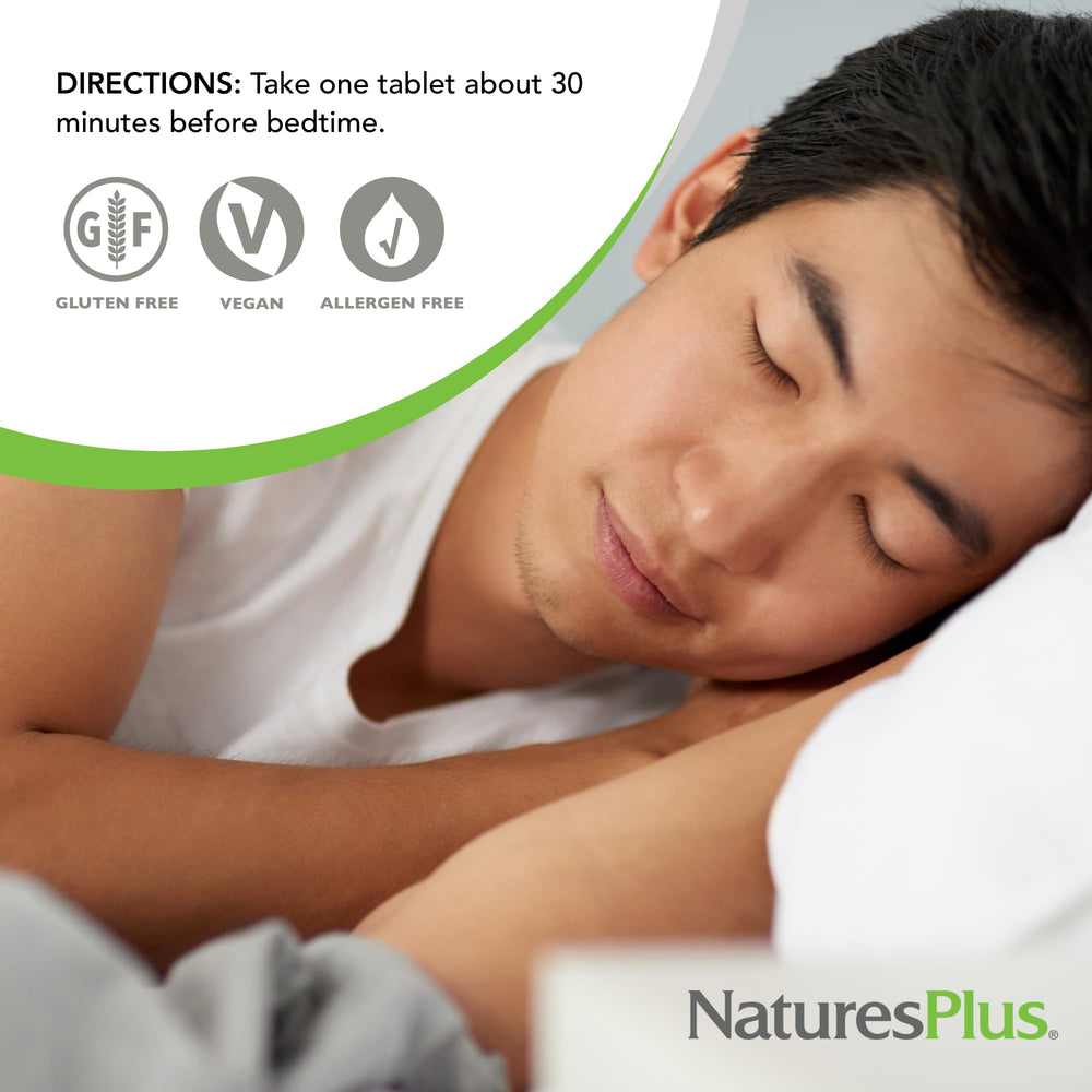 Vegan and gluten-free Melatonin packaging from Natures Plus