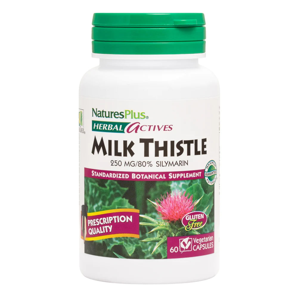 Bottle of Natures Plus Herbal Actives Milk Thistle 250 mg