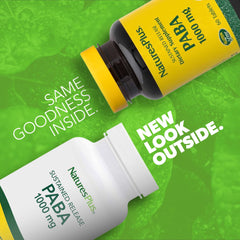 Close-up of PABA label showing gluten-free claim