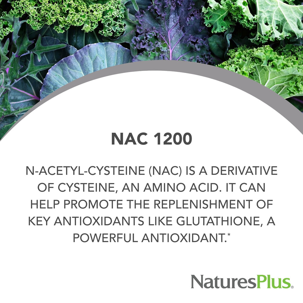 Close-up of NAC 1200 mg capsules