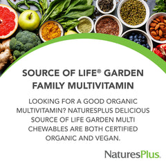 Family-friendly bottle of Source of Life Garden multivitamin with mixed berry flavor