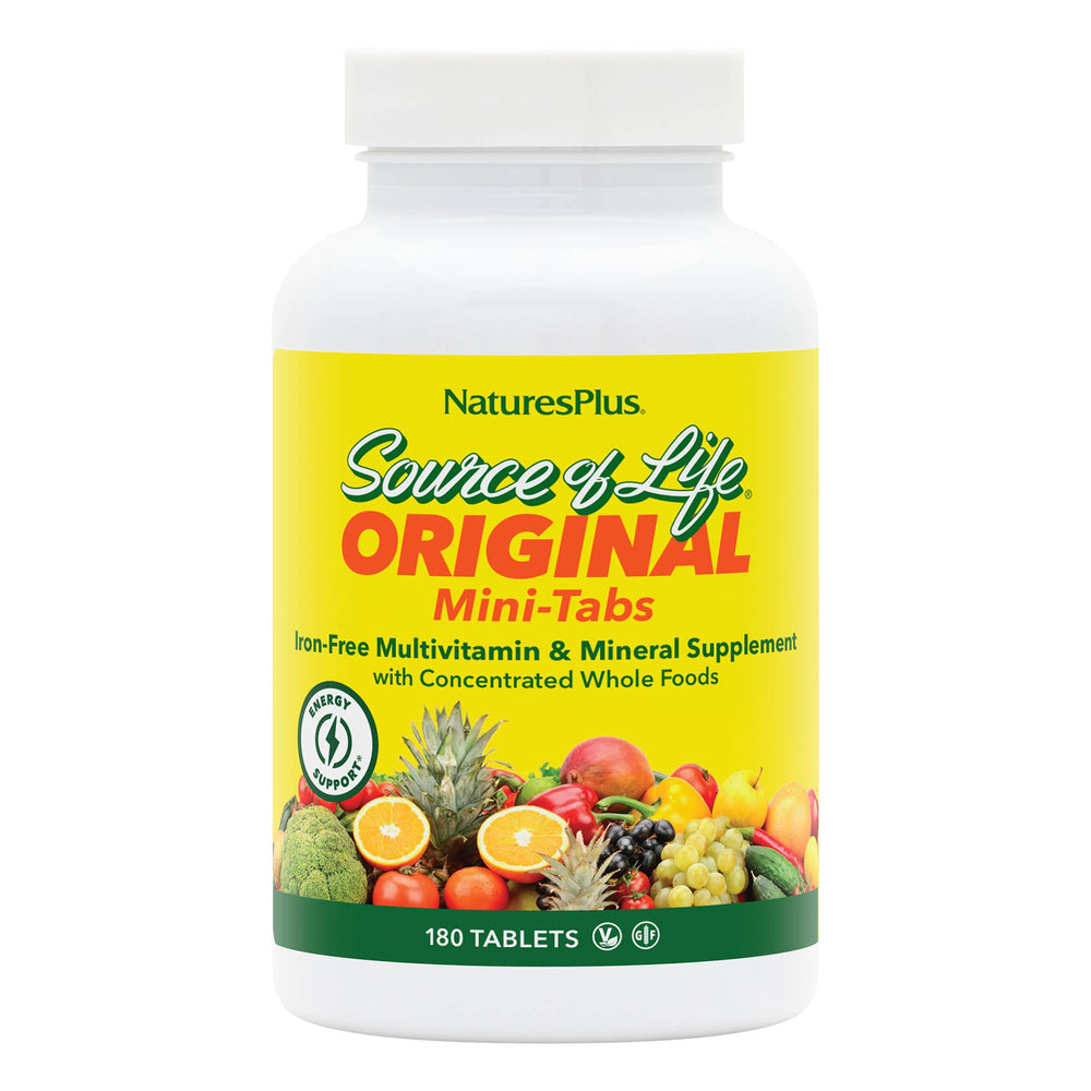 Bottle of Natures Plus Source of Life No Iron Mini-Tabs